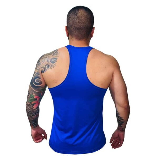 Camisilla Gym Hombre Azul Medio Original Ripple - Imagen 2
