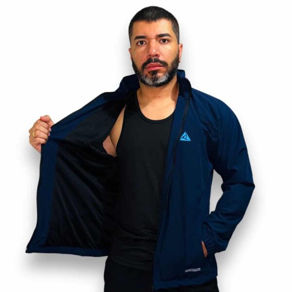 Chaqueta Forrada con Capota Azul Turquesa Original RIPPLE - Imagen 3