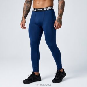 Licra Larga Hombre Spandex Azul Original Ripple