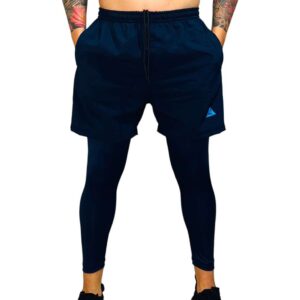 Pantaloneta con Licra Larga Azul Turquesa Original