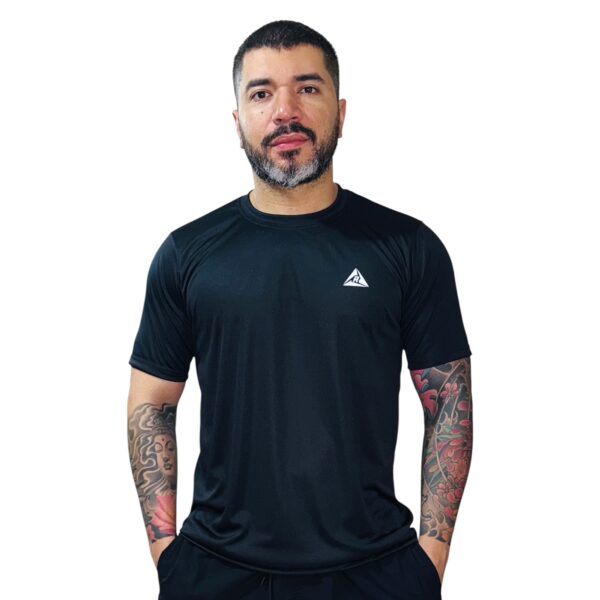 Camiseta Deportiva Clásica  Negro Blanco Original Ripple - Imagen 2