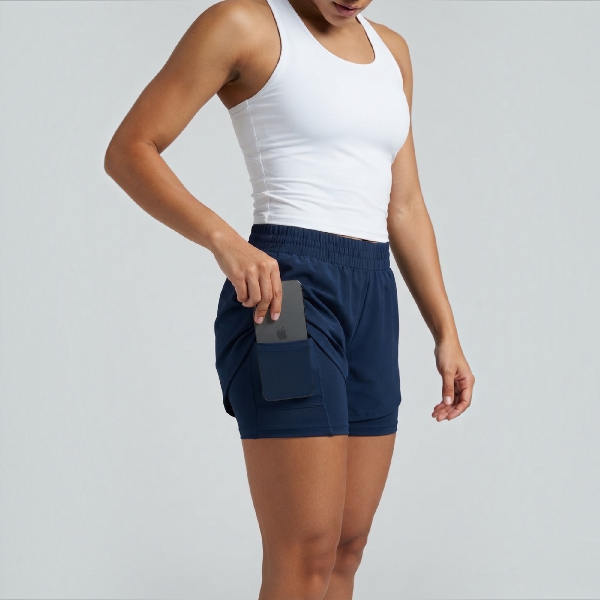 Pantaloneta con Licra Mujer Azul Oscuro Original Ripple - Imagen 3