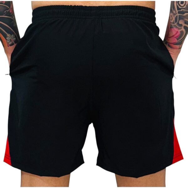 Pantaloneta Gym Spandex Negro Rojo Original RIPPLE - Imagen 2