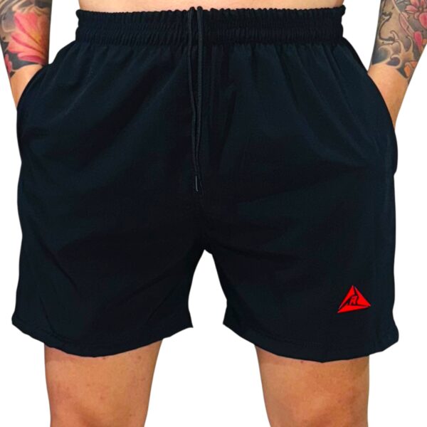 Pantaloneta Gym Spandex Negro Rojo Original RIPPLE - Imagen 2