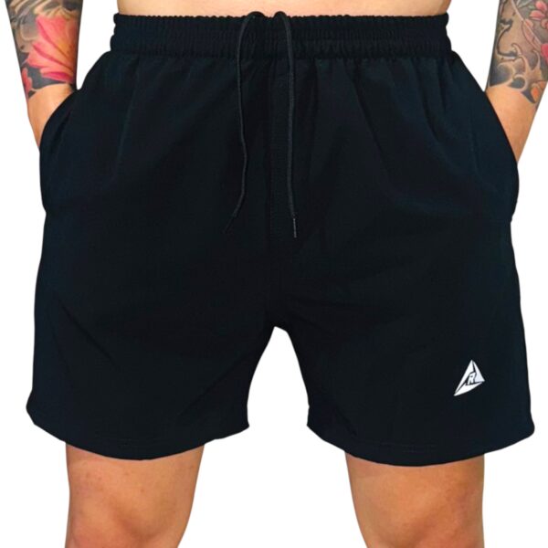 Pantaloneta Gym Spandex Negro Blanco Original RIPPLE - Imagen 2