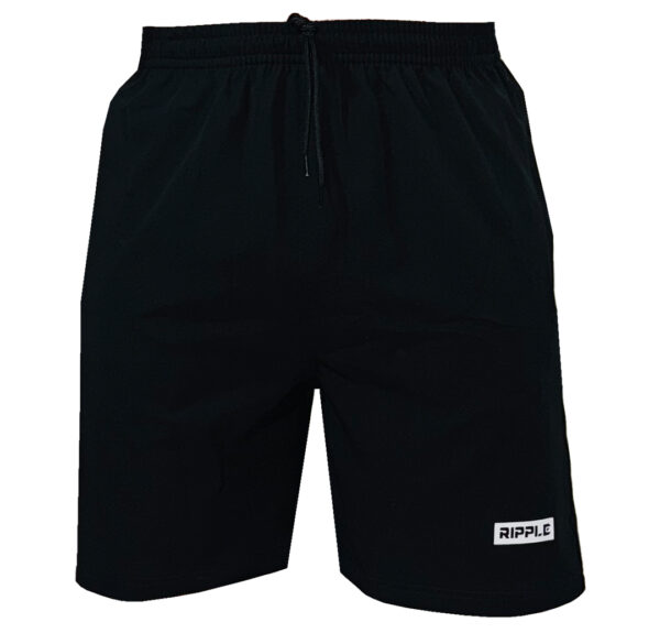 Pantaloneta Gym Spandex Negro Blanco 3 Bolsillos Original RIPPLE