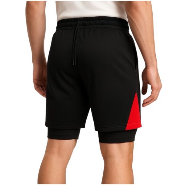 Pantaloneta con Licra Clásica Negro Rojo Original Ripple - Imagen 3