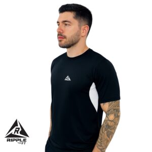 Camiseta Deportiva CORTEX  Negro Blanco Original Ripple