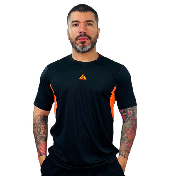 Camiseta Deportiva CORTEX  Negro Naranja Original Ripple - Imagen 2