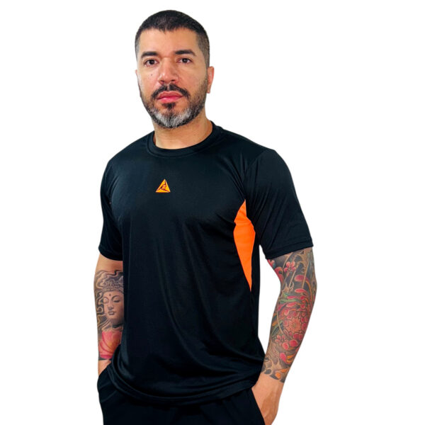 Camiseta Deportiva CORTEX  Negro Naranja Original Ripple - Imagen 4