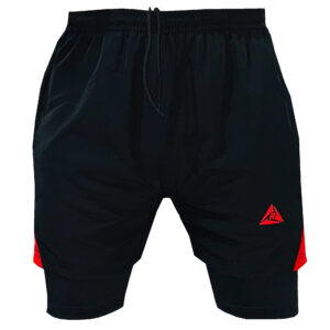 Pantaloneta con Licra Clásica Negro Rojo Original Ripple