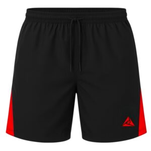 Pantaloneta Gym Spandex Negro Rojo Original RIPPLE