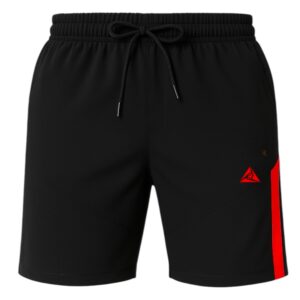 Pantaloneta 3 Cierres Spandex Negro Rojo Original RIPPLE