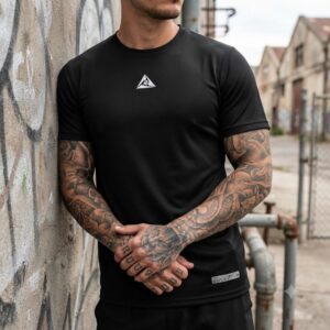 Camiseta Deportiva Negro Blanco Original Ripple
