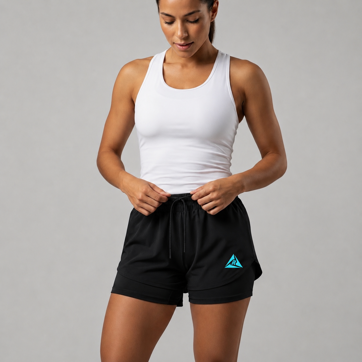 Pantaloneta con Licra Mujer Negro Turquesa Original Ripple - Imagen 7