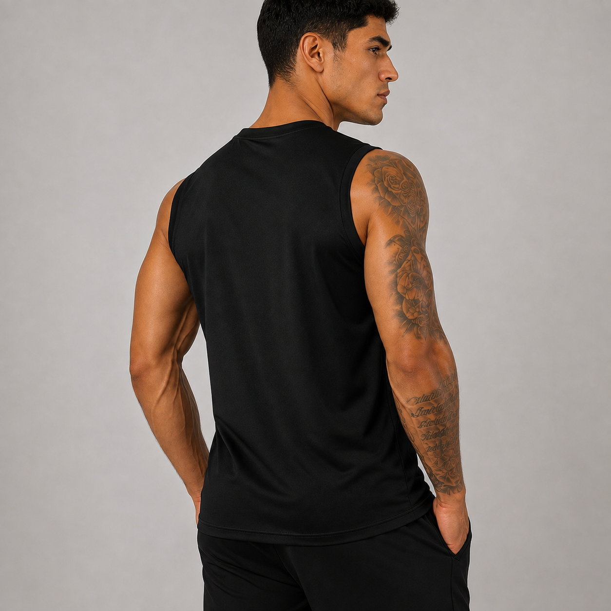 Camiseta Manga Sisa Negro Rojo Original Ripple - Imagen 4
