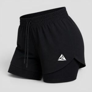 Pantaloneta con Licra Mujer Negro Blanco Original Ripple