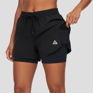 Pantaloneta con Licra Mujer Negro Blanco Original Ripple