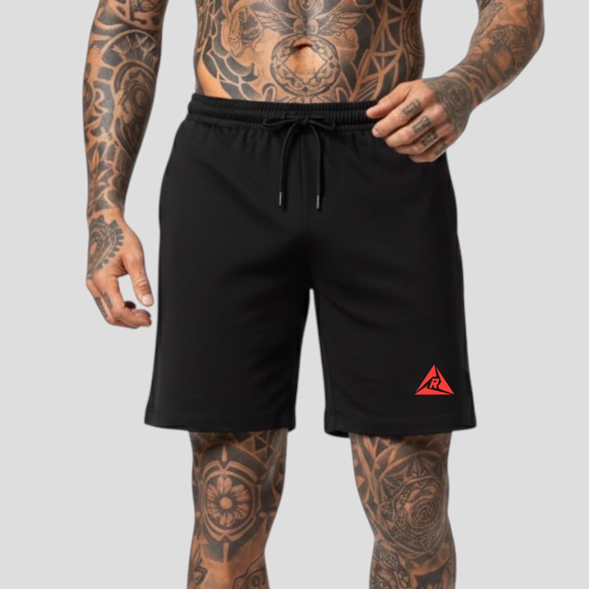Pantaloneta Cierres Spandex Negro Rojo Original RIPPLE - Imagen 4