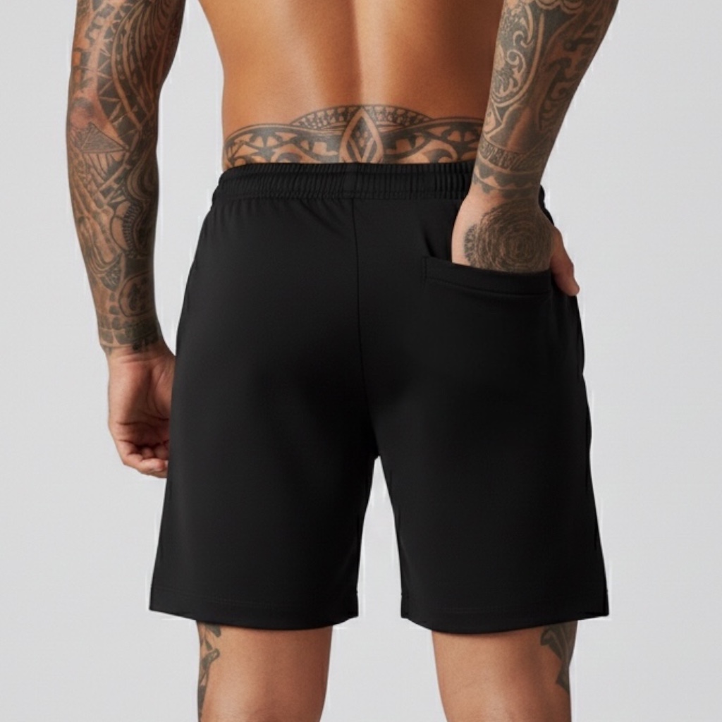 Pantaloneta Cierres Spandex Negro Rojo Original RIPPLE - Imagen 2
