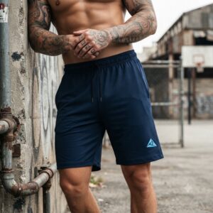 Pantaloneta Cierres Spandex Azul Oscuro Original RIPPLE
