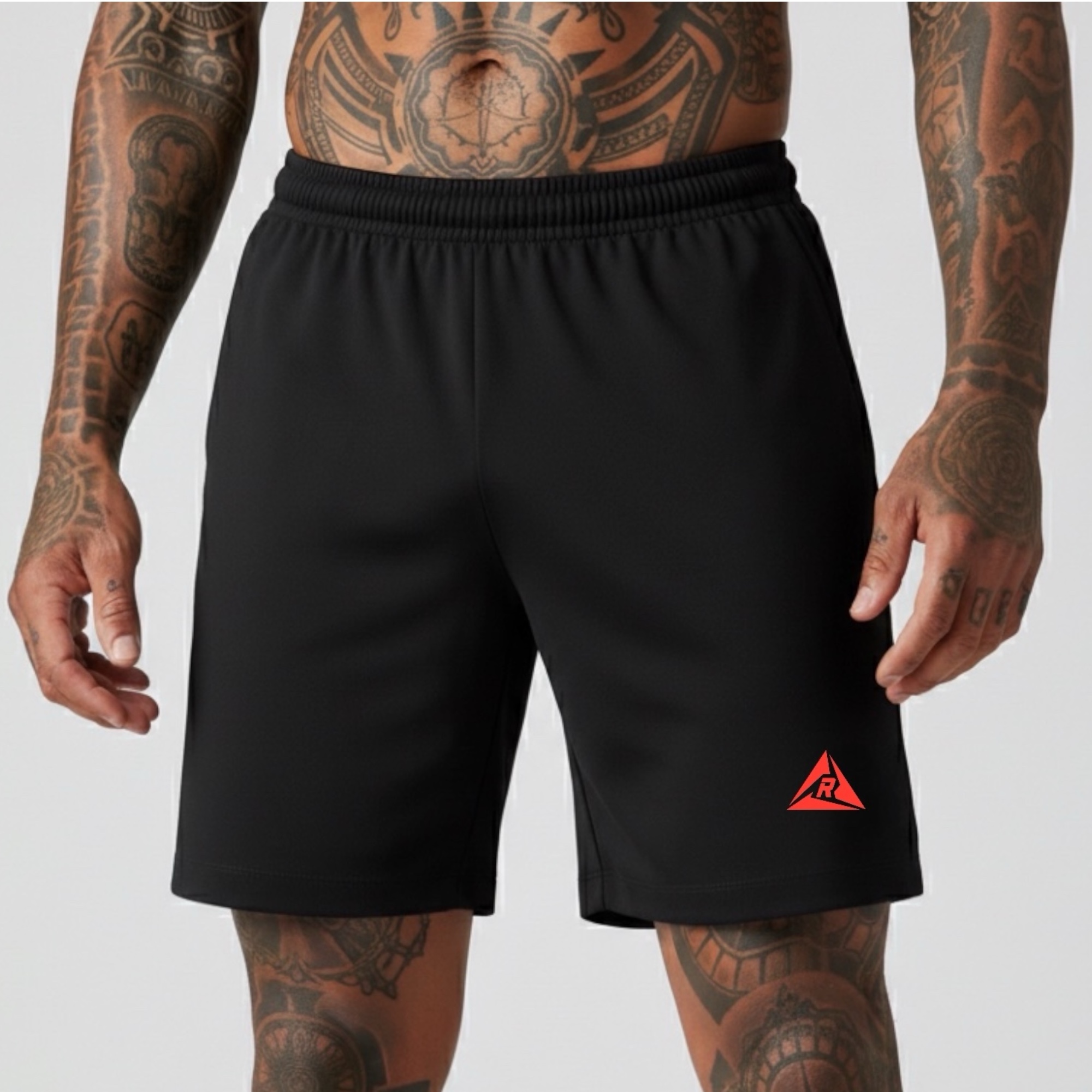 Pantaloneta Cierres Spandex Negro Rojo Original RIPPLE - Imagen 3