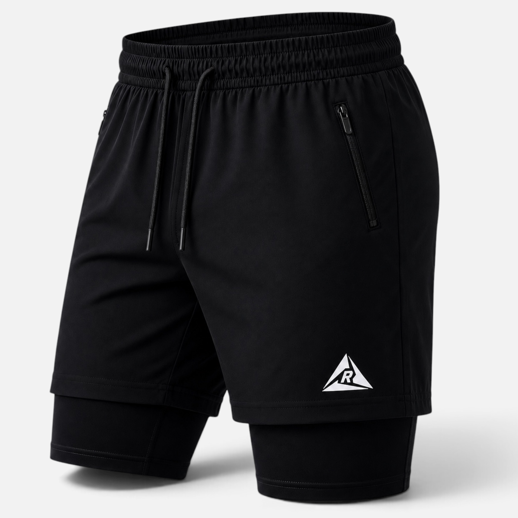 Pantaloneta Licra Corta Clásica Negro Blanco Original Ripple