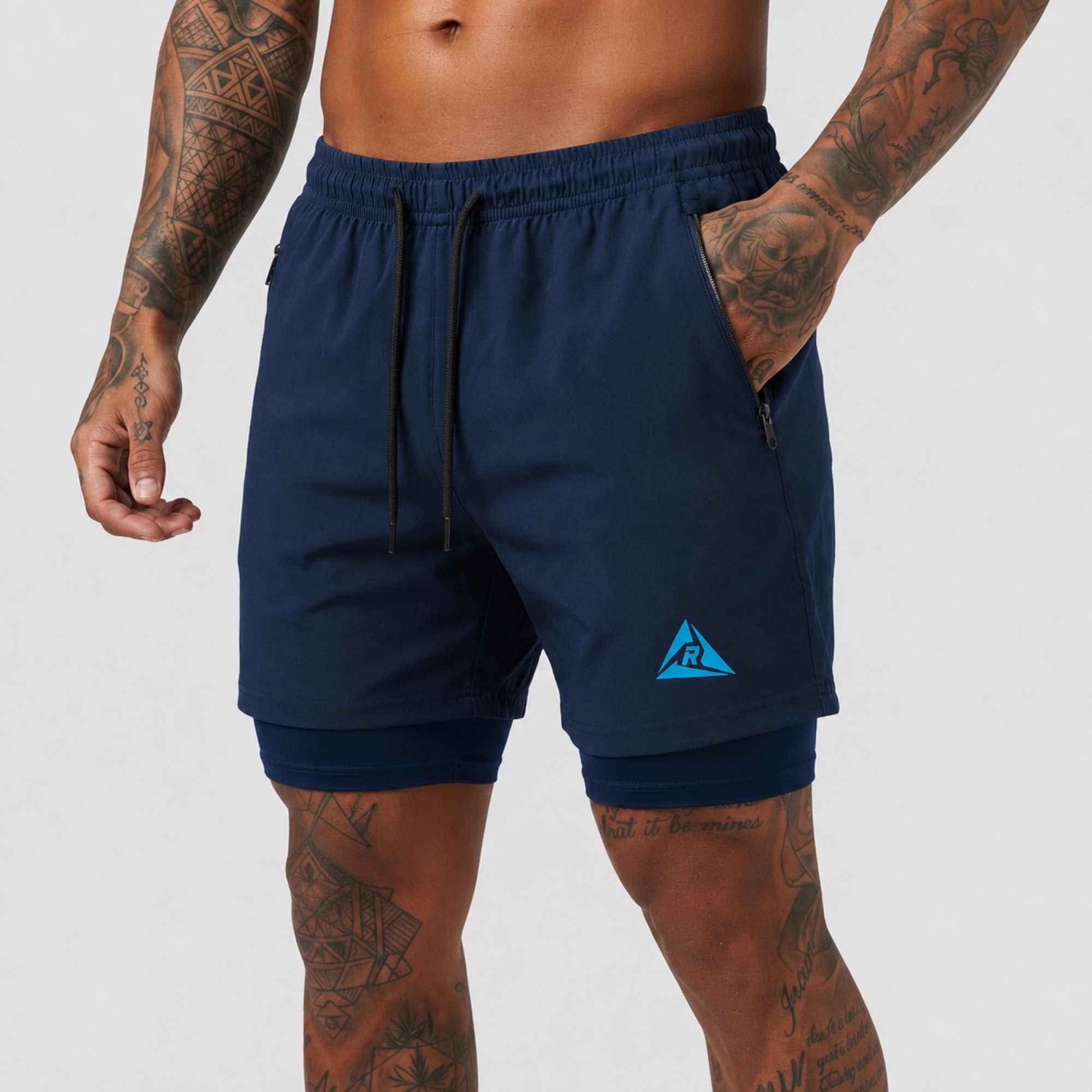 Pantaloneta Licra Corta Clásica Azul Turquesa Original Ripple - Imagen 5