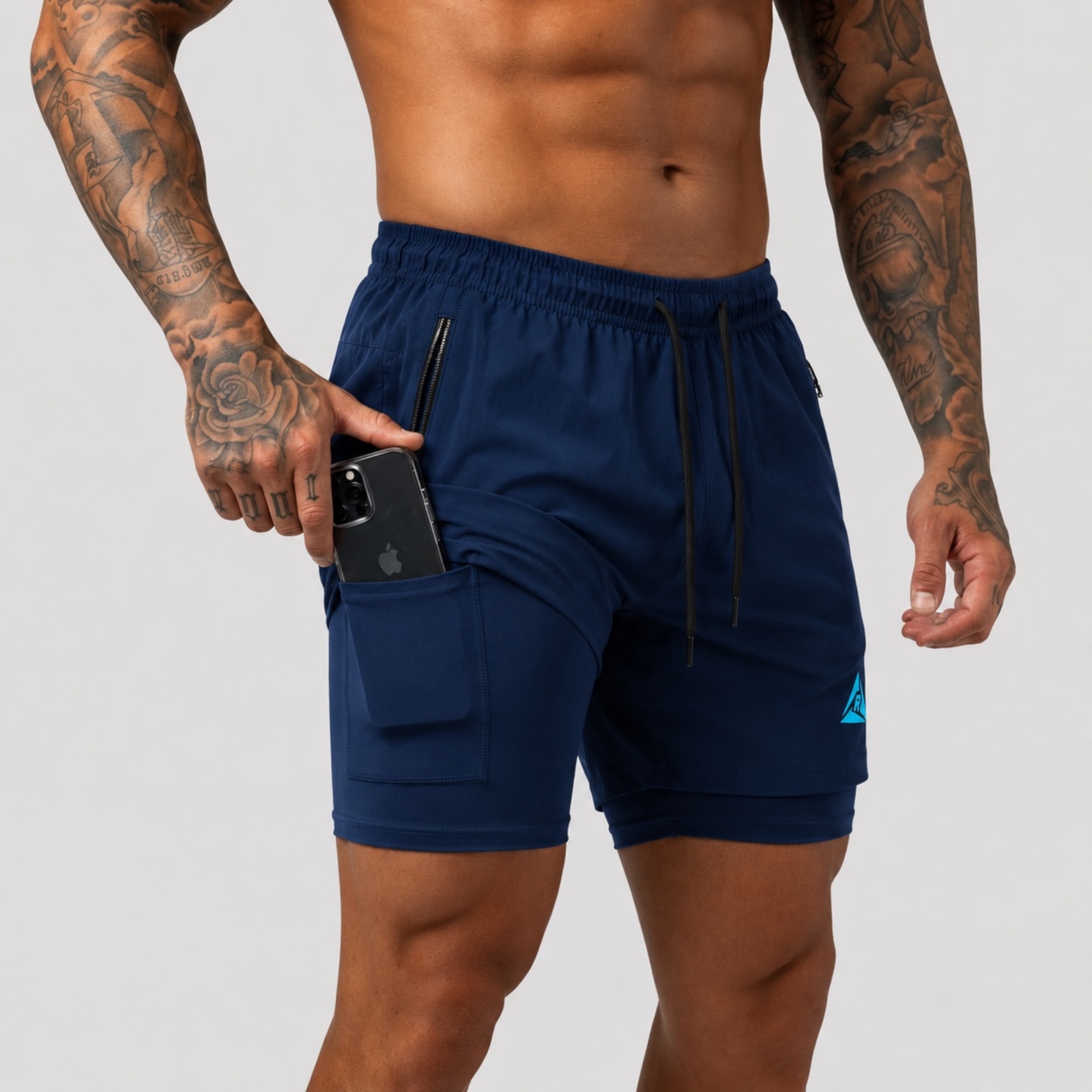 Pantaloneta Licra Corta Clásica Azul Turquesa Original Ripple - Imagen 4