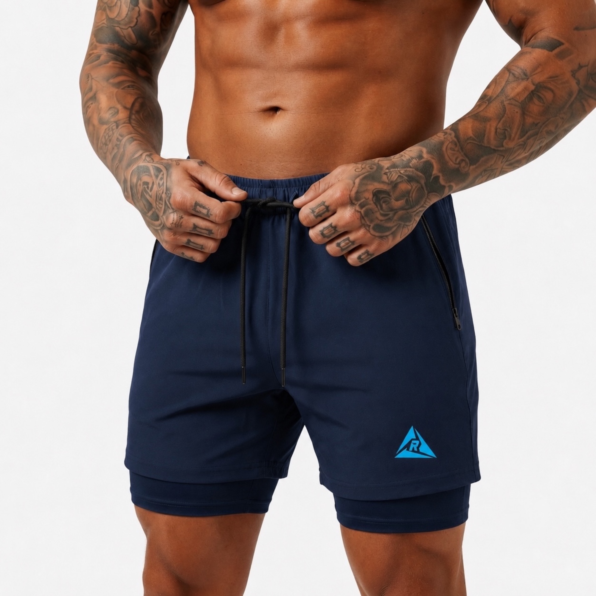 Pantaloneta Licra Corta Clásica Azul Turquesa Original Ripple - Imagen 2