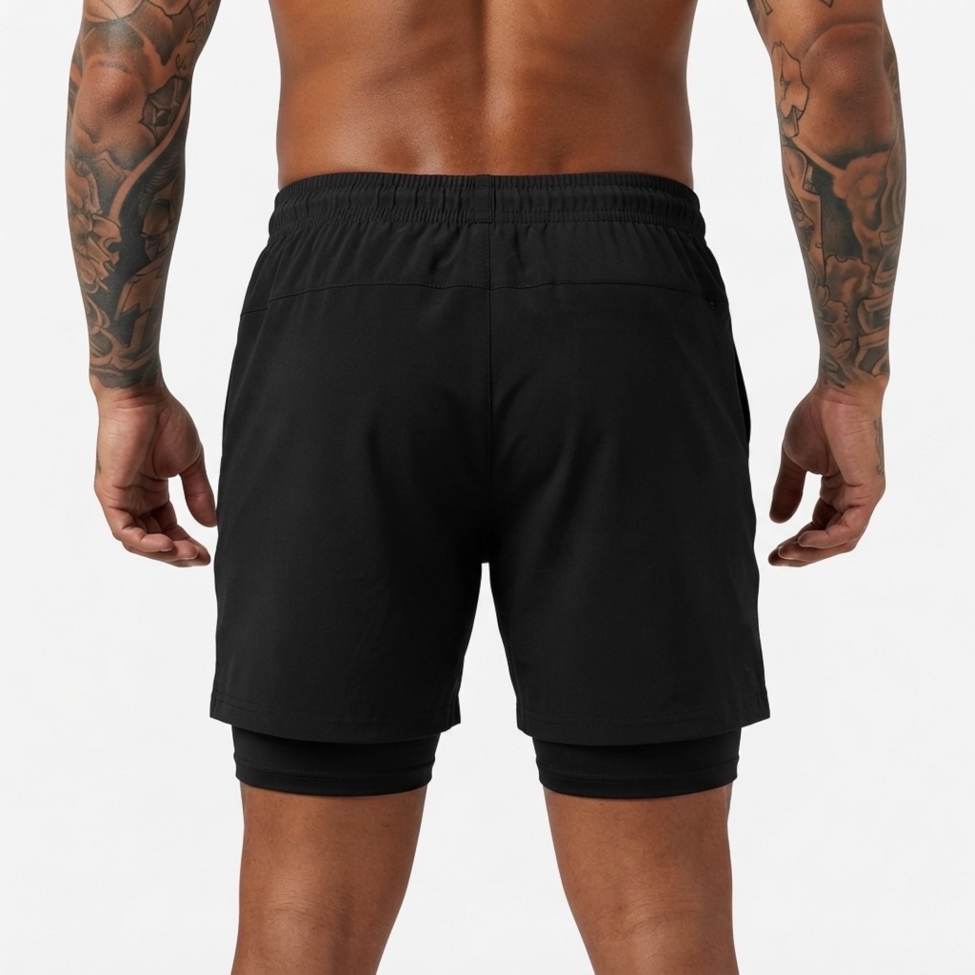 Pantaloneta Licra Corta Clásica Negro Blanco Original Ripple - Imagen 4
