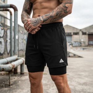 Pantaloneta Licra Corta Clásica Negro Blanco Original Ripple