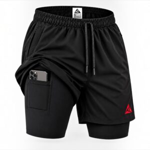 Pantaloneta Licra Corta Clásica Negro Rojo Original Ripple
