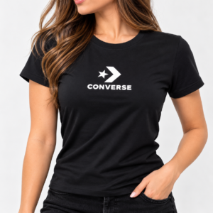 Camiseta Tela Fría Mujer Spandex Negro Blanco