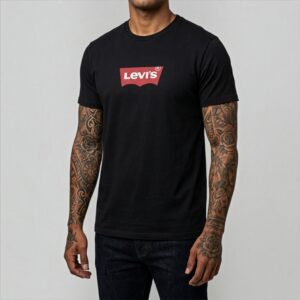 Camiseta Tela Fría Hombre Spandex Negro Rojo