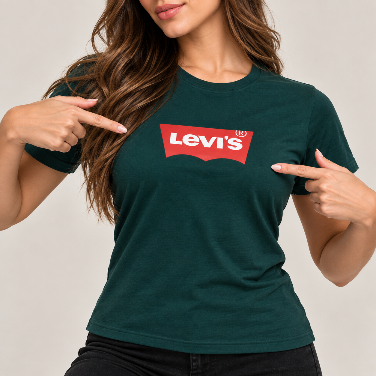 Camiseta Tela Fría Mujer Spandex Verde Esmeralda - Imagen 4