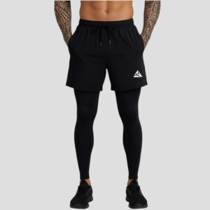 Pantaloneta Licra Larga Negro Blanco Original RIPPLE