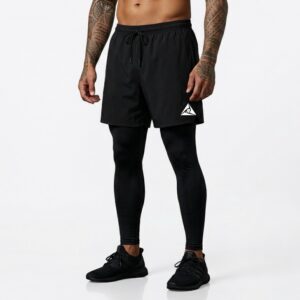 Pantaloneta Licra Larga Negro Blanco Original RIPPLE