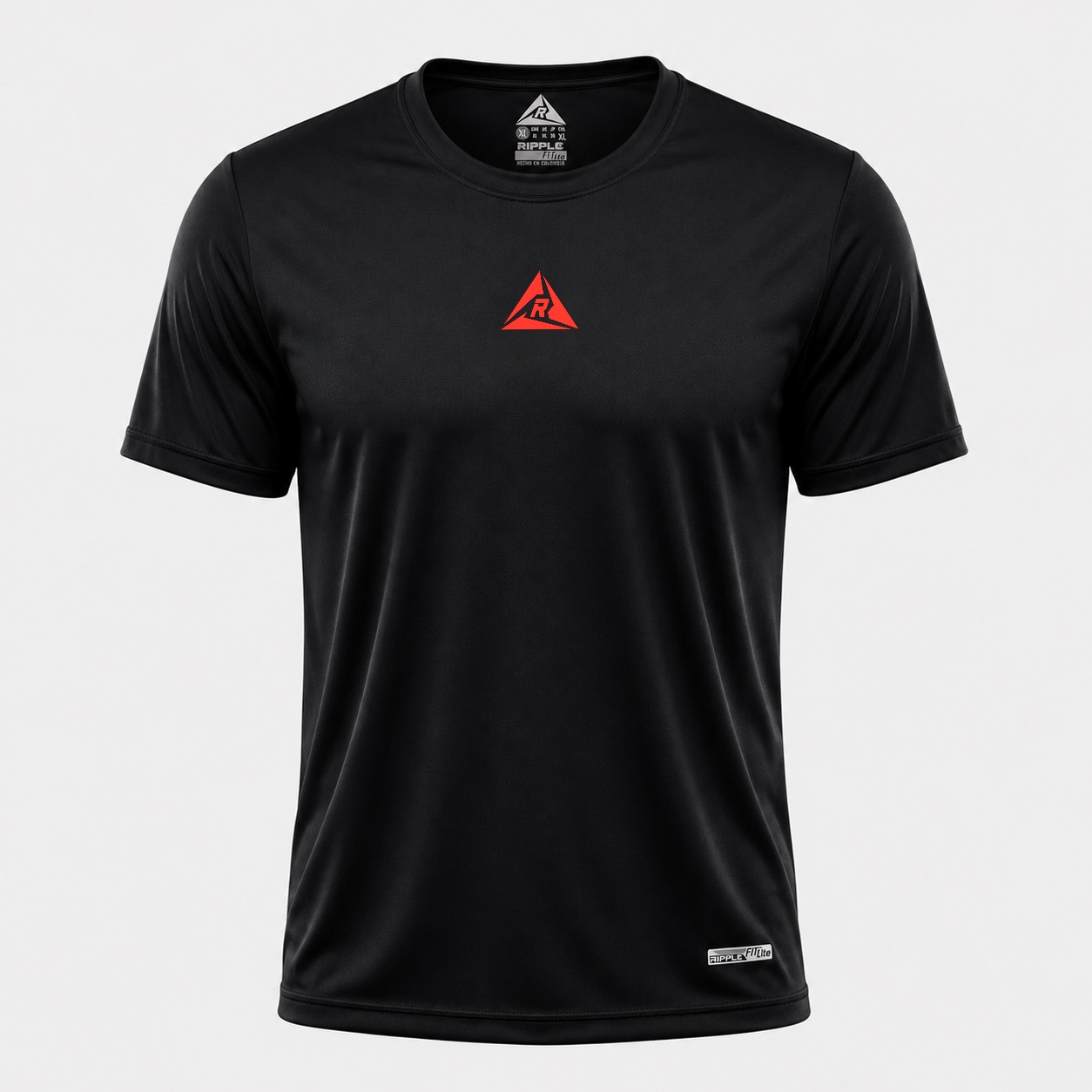 Camiseta Deportiva Negro Rojo Original Ripple - Imagen 8