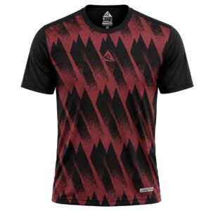 Camiseta Deportiva Sublimada Negro Rojo Original Ripple