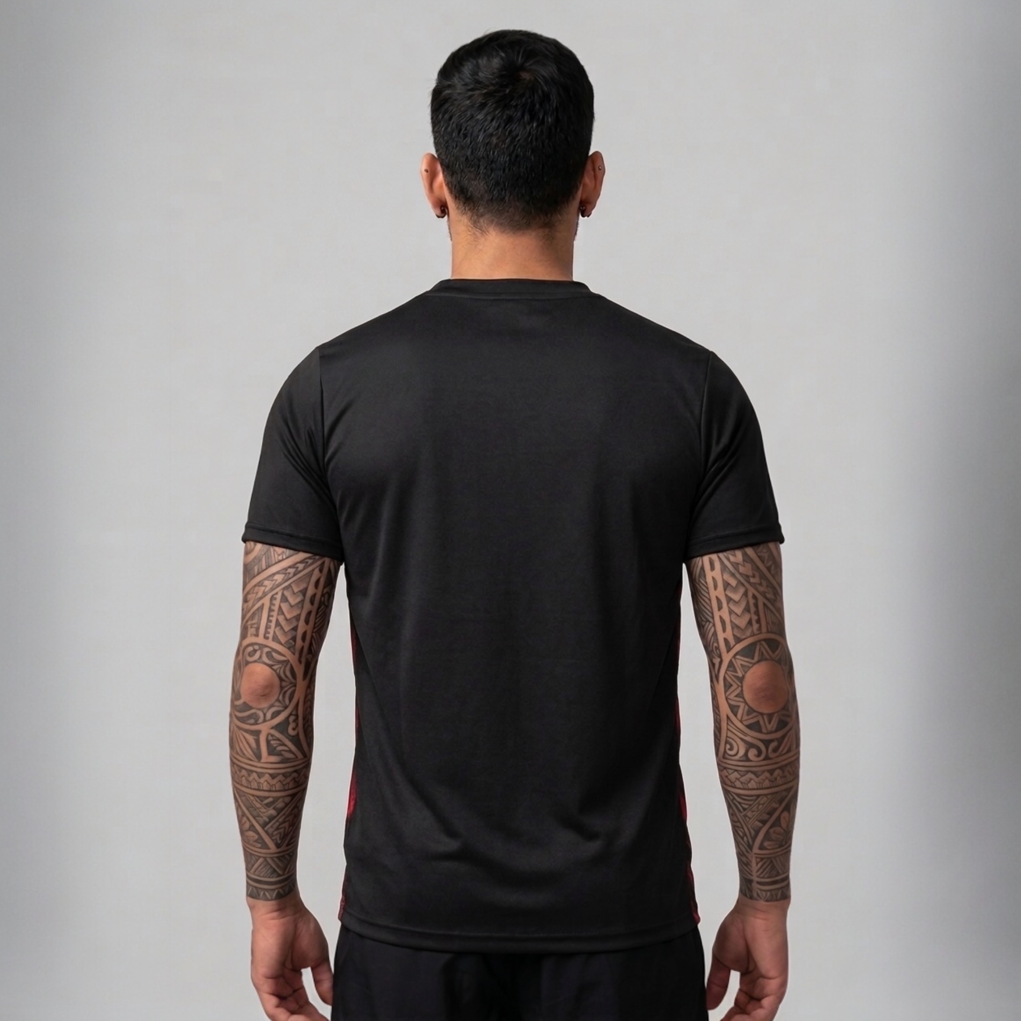 Camiseta Deportiva Sublimada Negro Rojo Original Ripple - Imagen 6