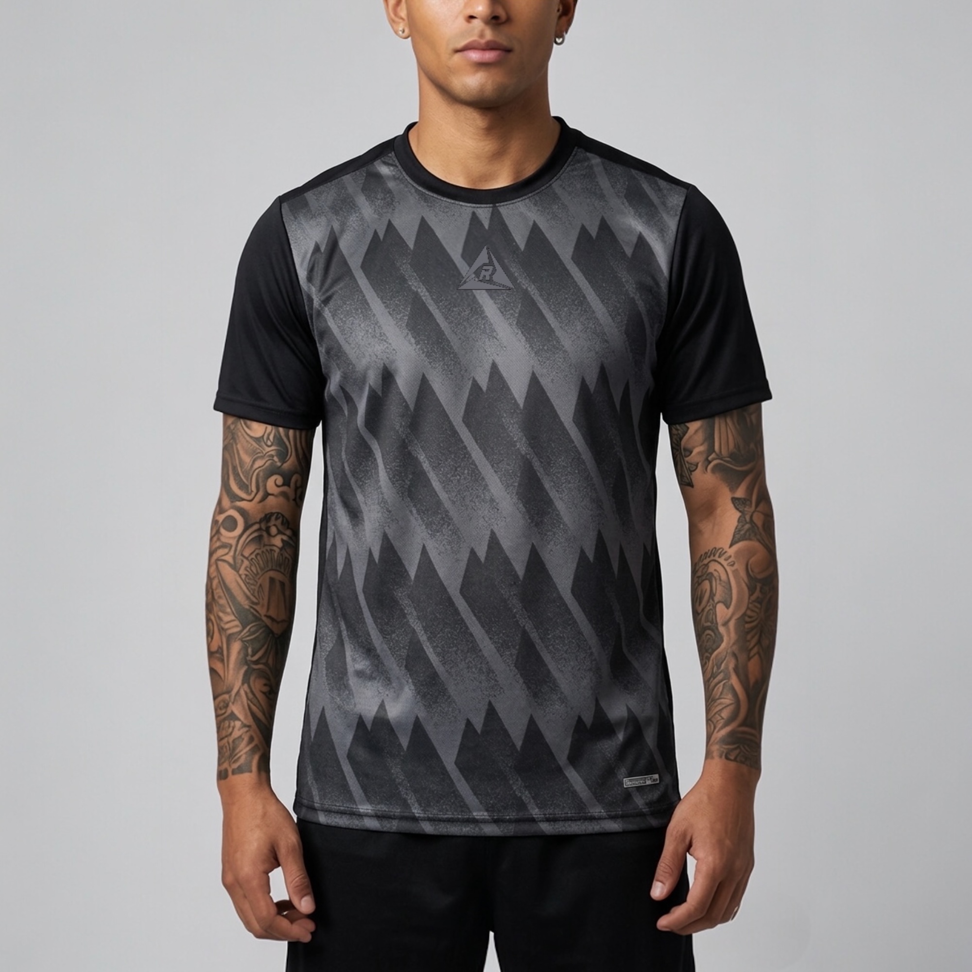 Camiseta Deportiva Sublimada Negro Gris Original Ripple - Imagen 5