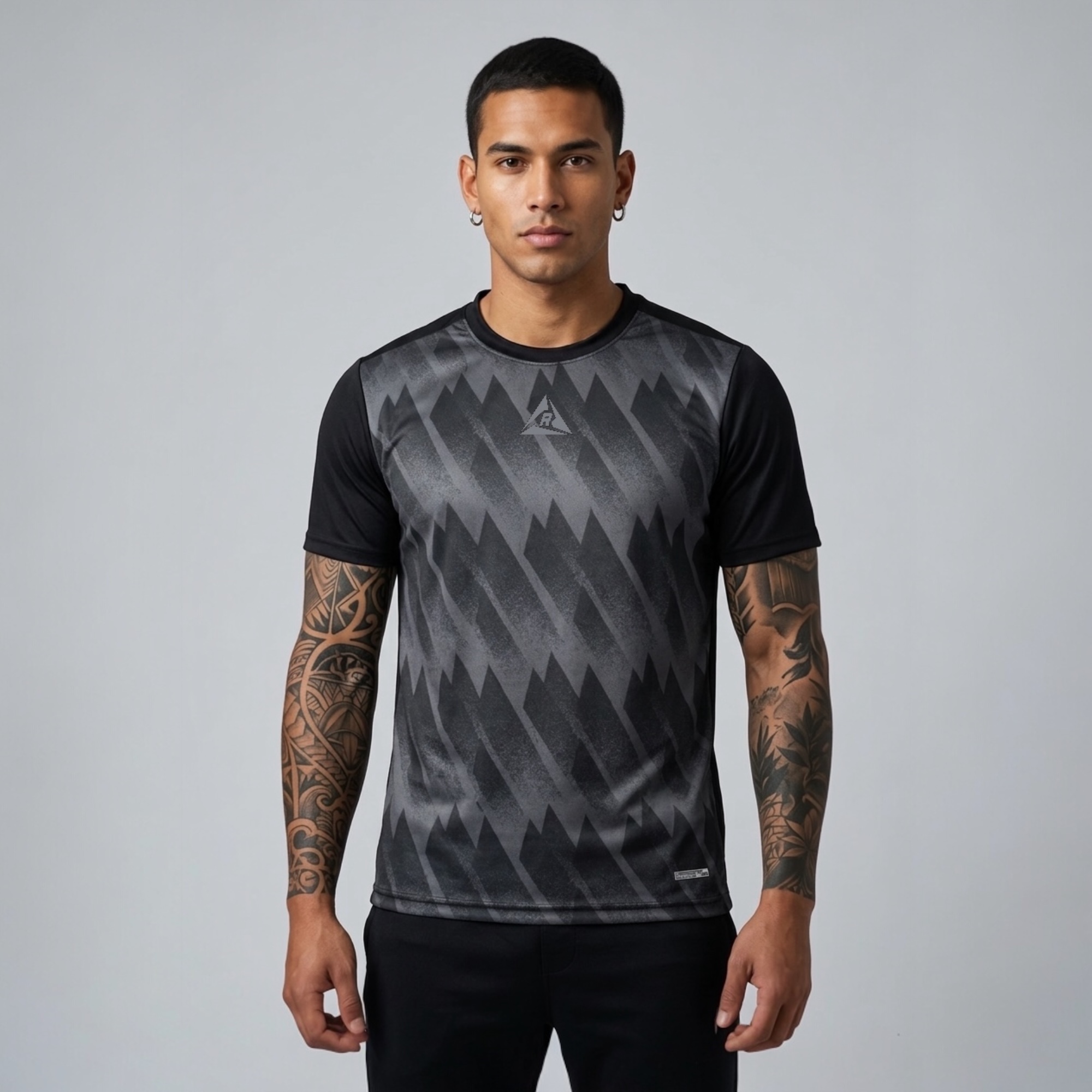 Camiseta Deportiva Sublimada Negro Gris Original Ripple - Imagen 3