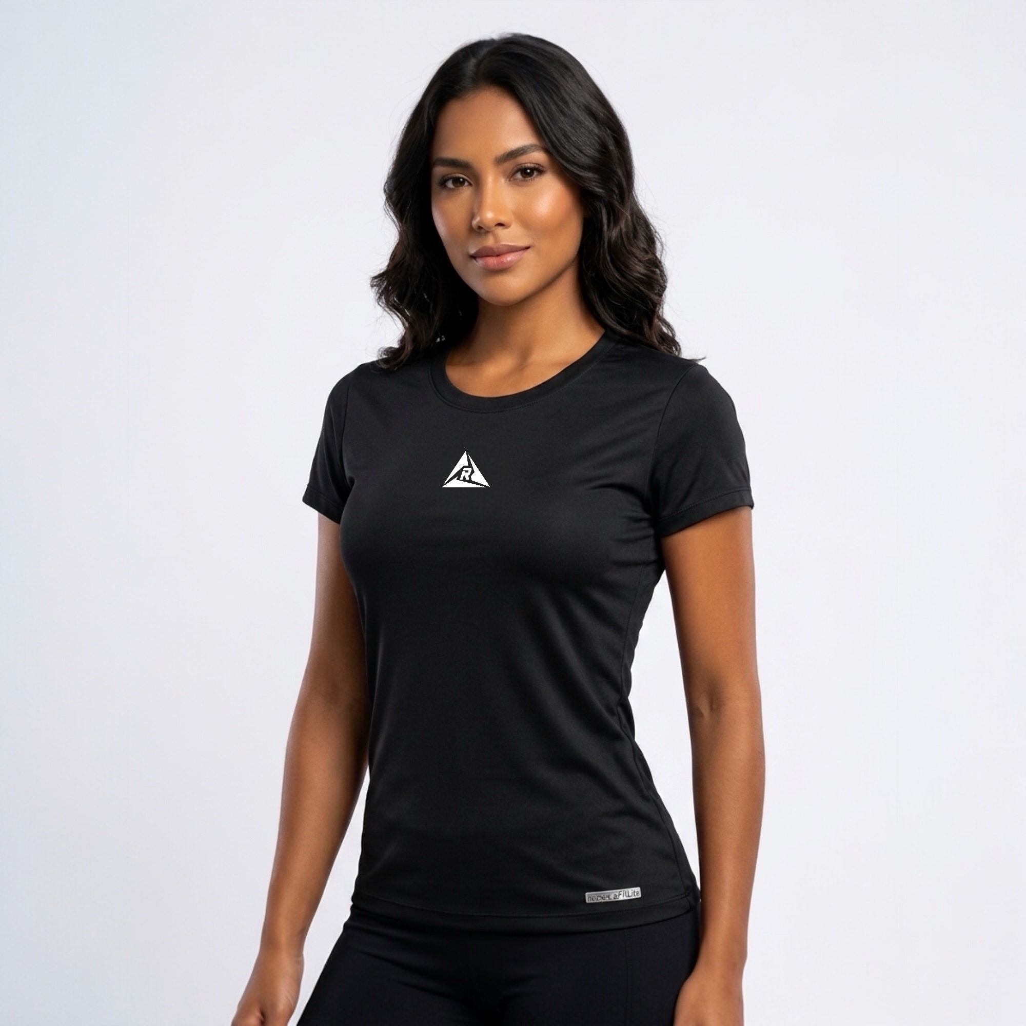 Camiseta Deportiva Mujer Negro Blanco Original Ripple - Imagen 7