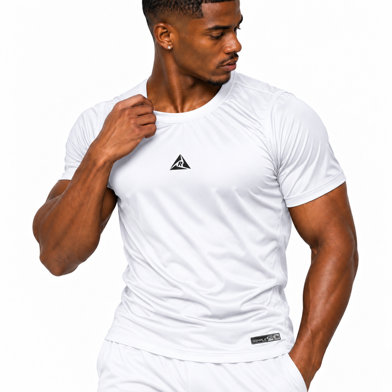 Camiseta Deportiva Blanco Original Ripple - Imagen 3